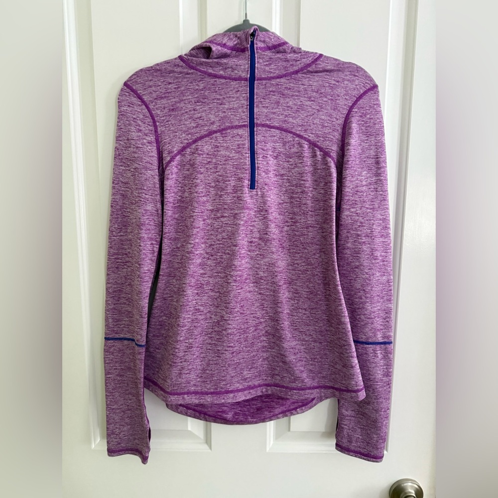 Z by Zella Women's Purple Active Long Sleeve Quarter Zip Top Size SM